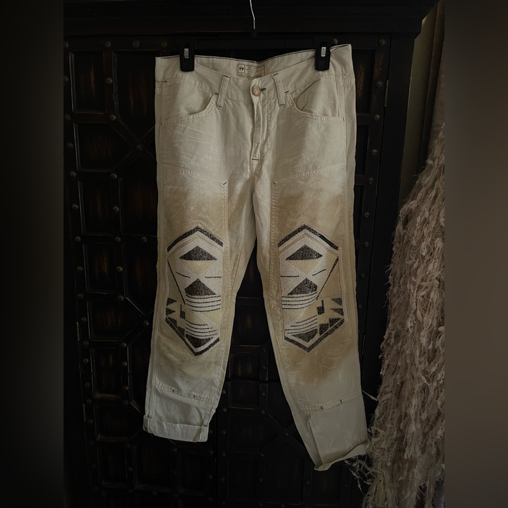 Free People Surplus Embellished Slouchy Jeans